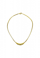 Золотистое колье с кристаллами